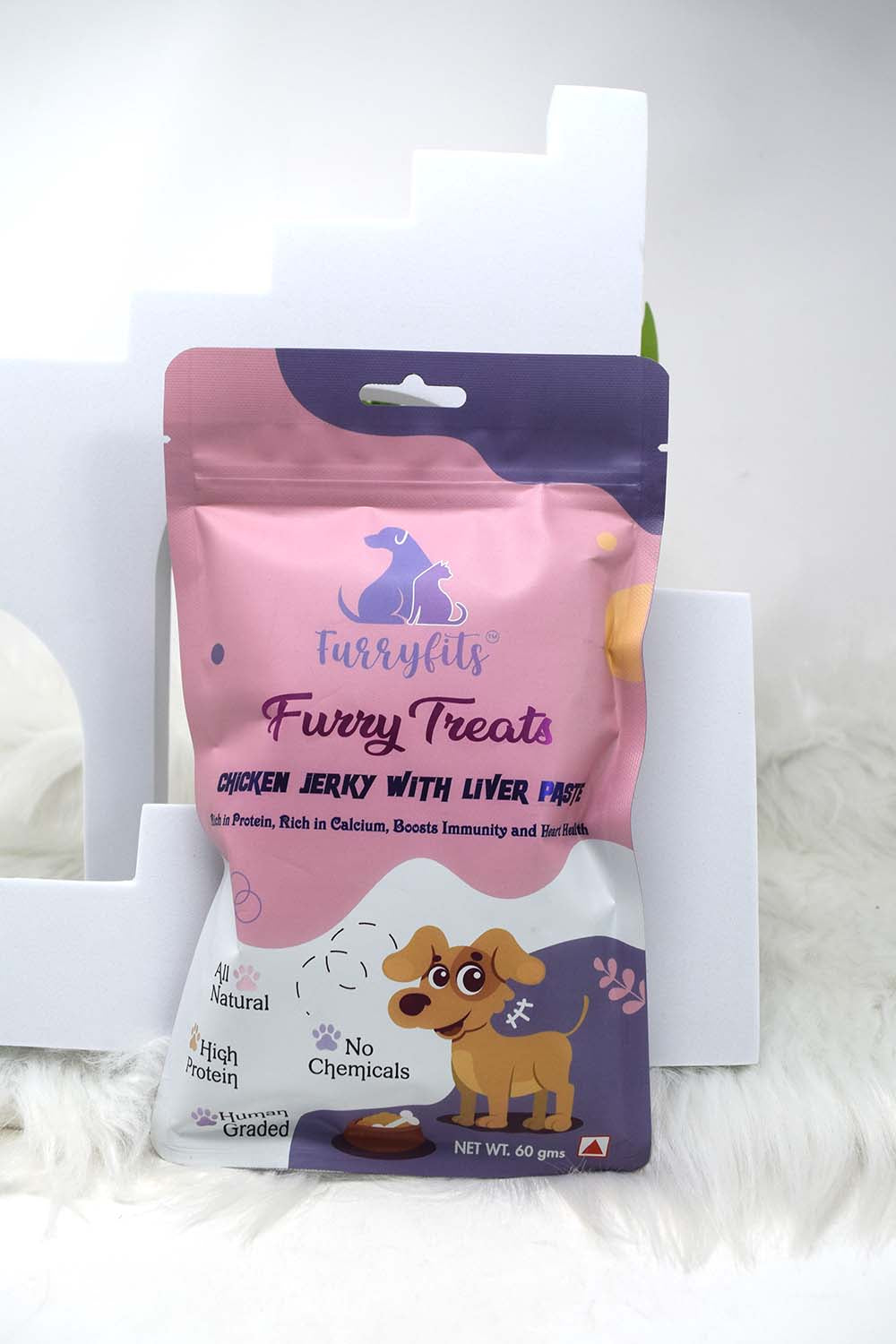 FurryFits Chicken Jerky with Liver Paste – High-Protein Dog Treat