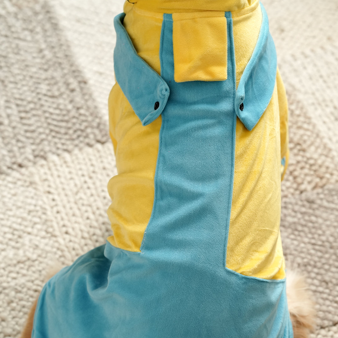 Furryfits Minion Mischief Hoodie – Playful Yellow Winter Pet Hoodie