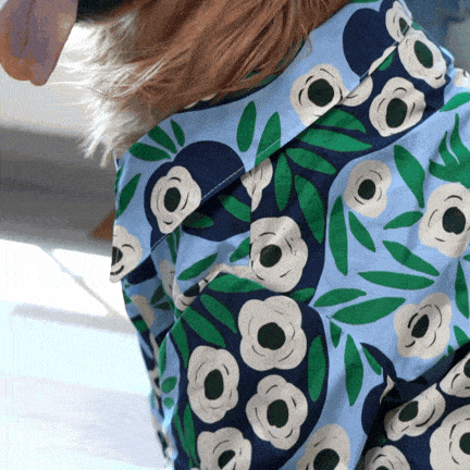 Tropical Bloom Designer Dog Shirt- Floral Summer Casual Outfit