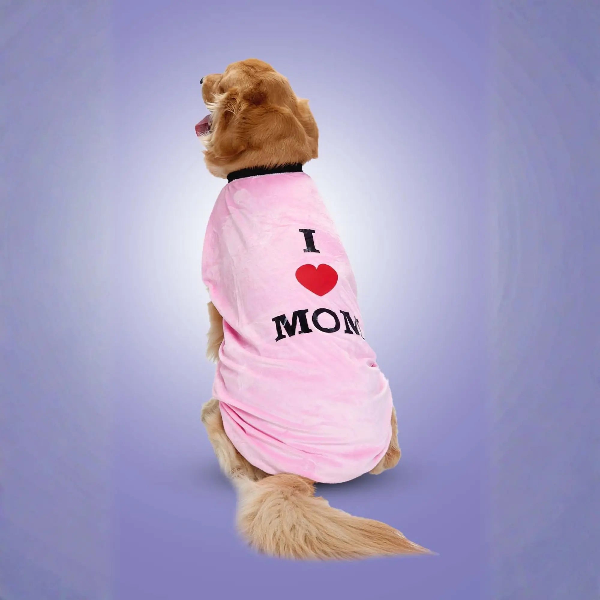 Furryfits "I Love Mom" Dog Clothes Tee – Cute & Comfortable Gift for Mom
