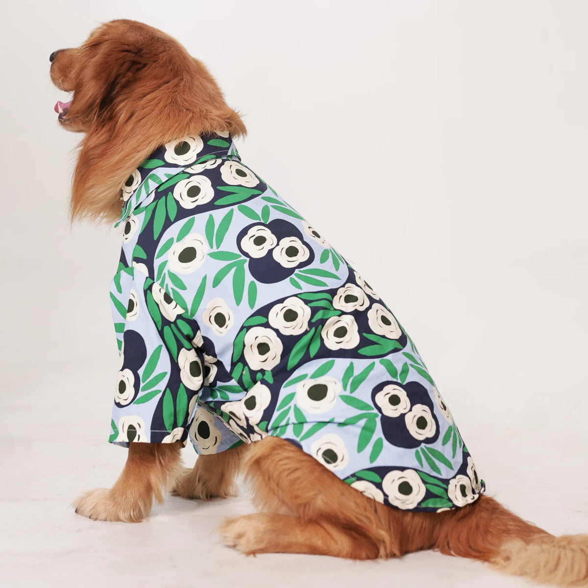 Tropical Bloom Designer Dog Shirt- Floral Summer Casual Outfit