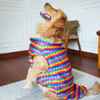 Multicolor Geometric Designer Dog Kurta Premium Polycotton Party Wear Kurta for Dogs
