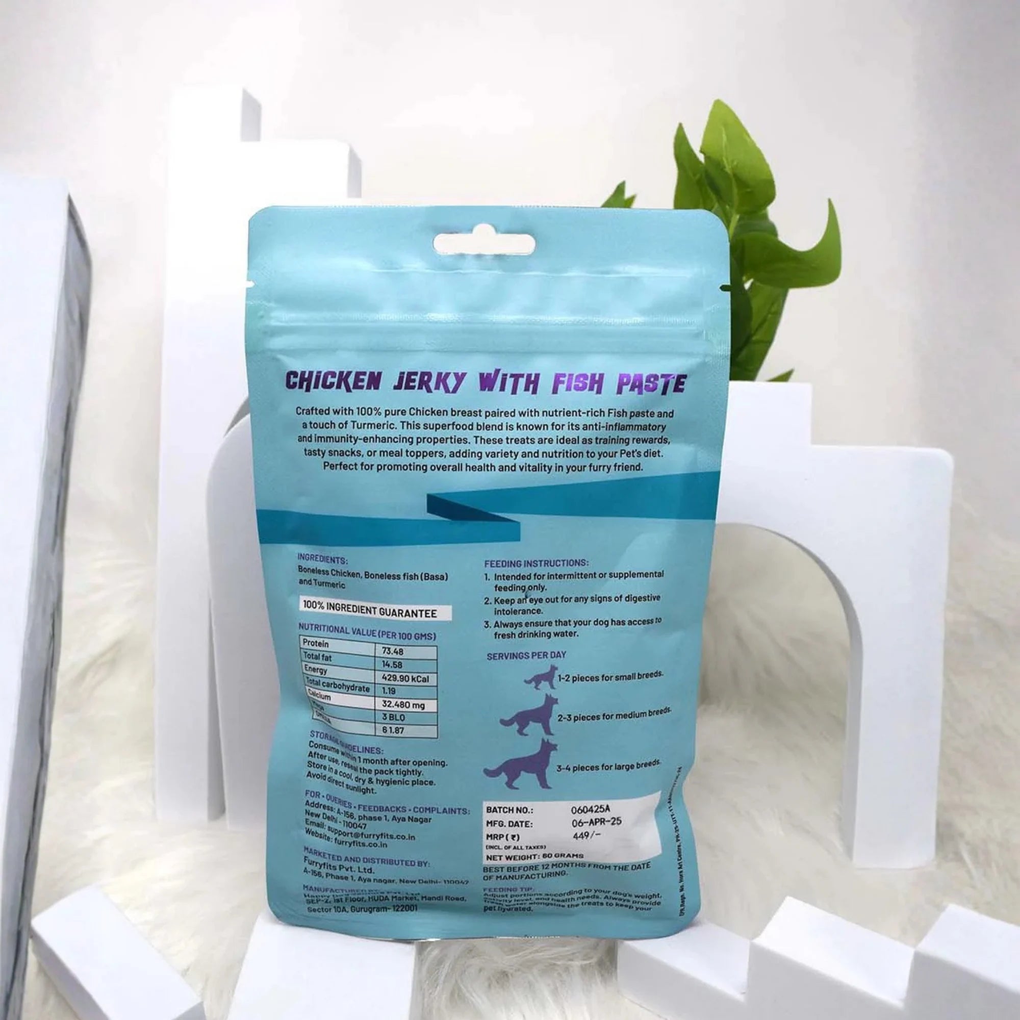 FurryFits Chicken Jerky with Fish Paste – Delicious Pet Snack