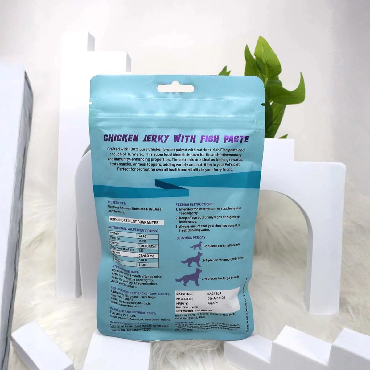 FurryFits Chicken Jerky with Fish Paste – Delicious Pet Snack