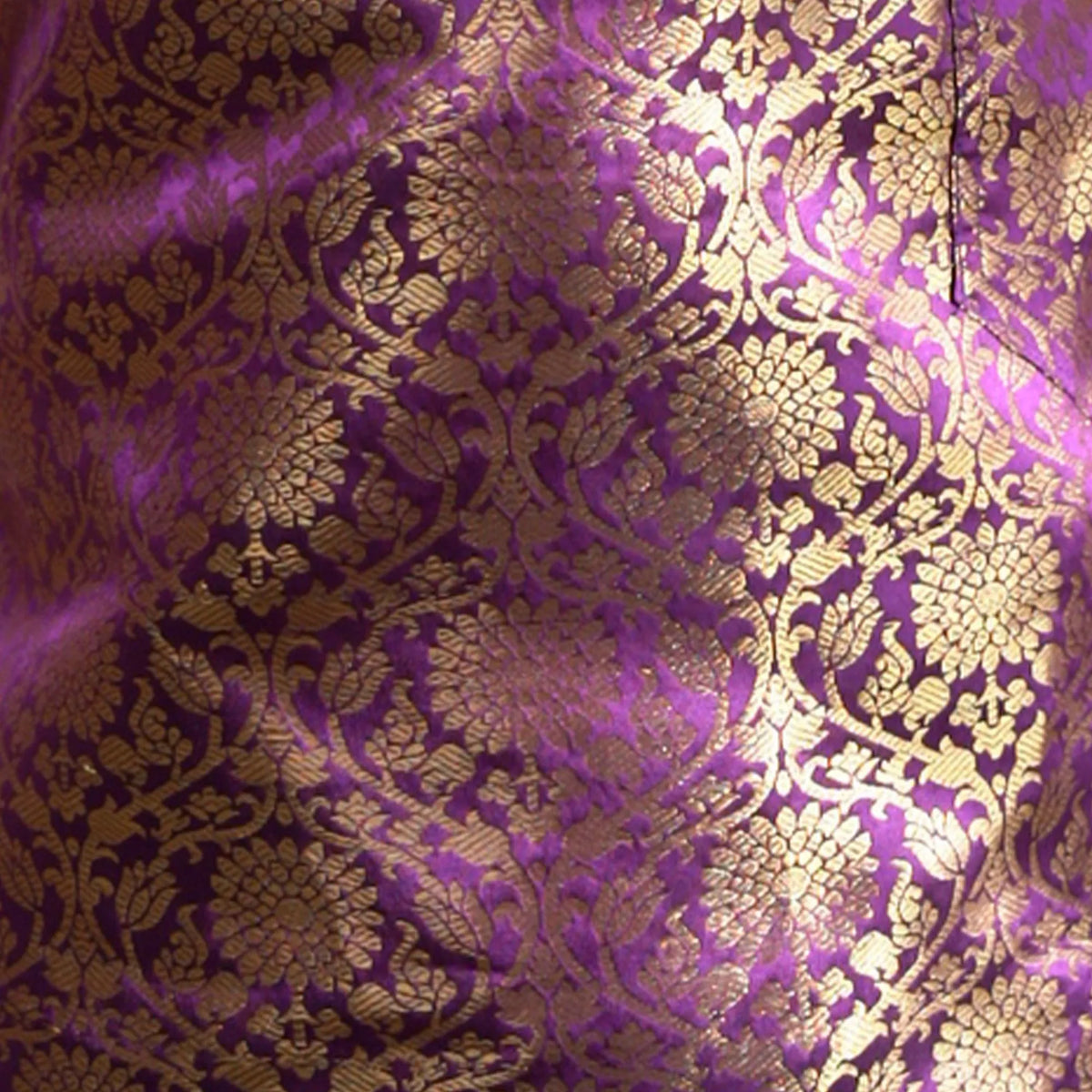 Furryfits Royal Floral Brocade Dog Kurta (Purple & Gold) – Premium Ethnic Wedding & Festive Wear for Dogs