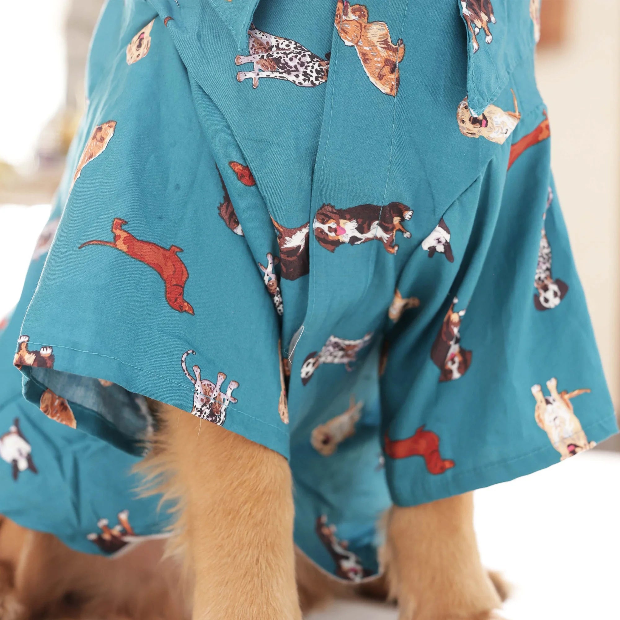 Playful Paws Printed Dog Shirt- Lightweight Casual Summer Wear