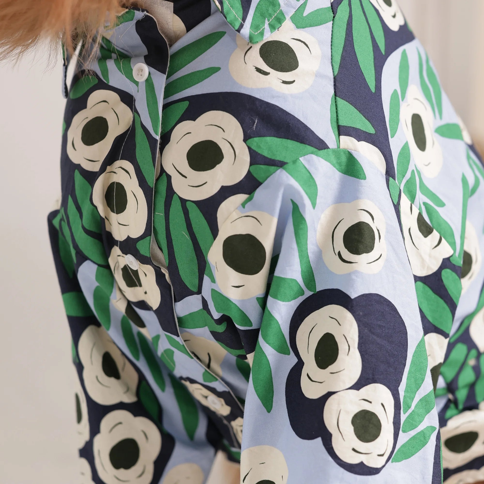 Tropical Bloom Designer Dog Shirt- Floral Summer Casual Outfit