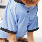 Classic Sky Blue Dog Polo T-Shirt – Smart Casual Collar Shirt for Everyday Wear
