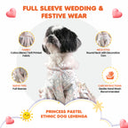 Princess Pastel Ethnic Dog Lehenga- Designer Wedding & Festive Gown for Female Dogs