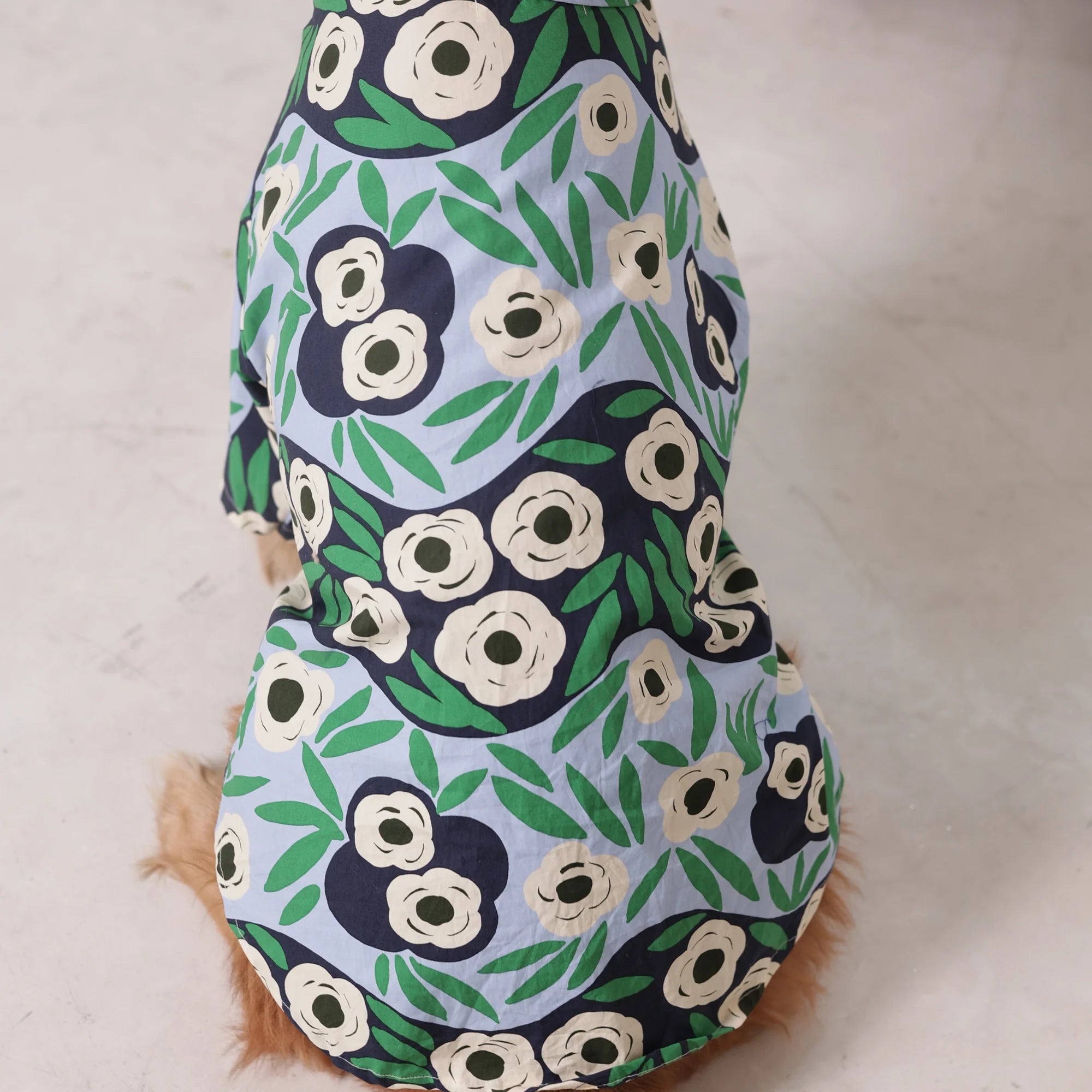 Tropical Bloom Designer Dog Shirt- Floral Summer Casual Outfit