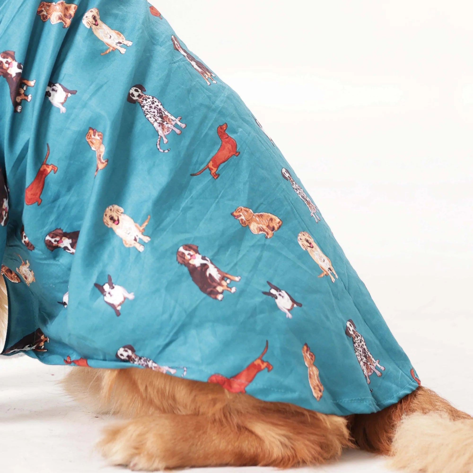 Playful Paws Printed Dog Shirt- Lightweight Casual Summer Wear