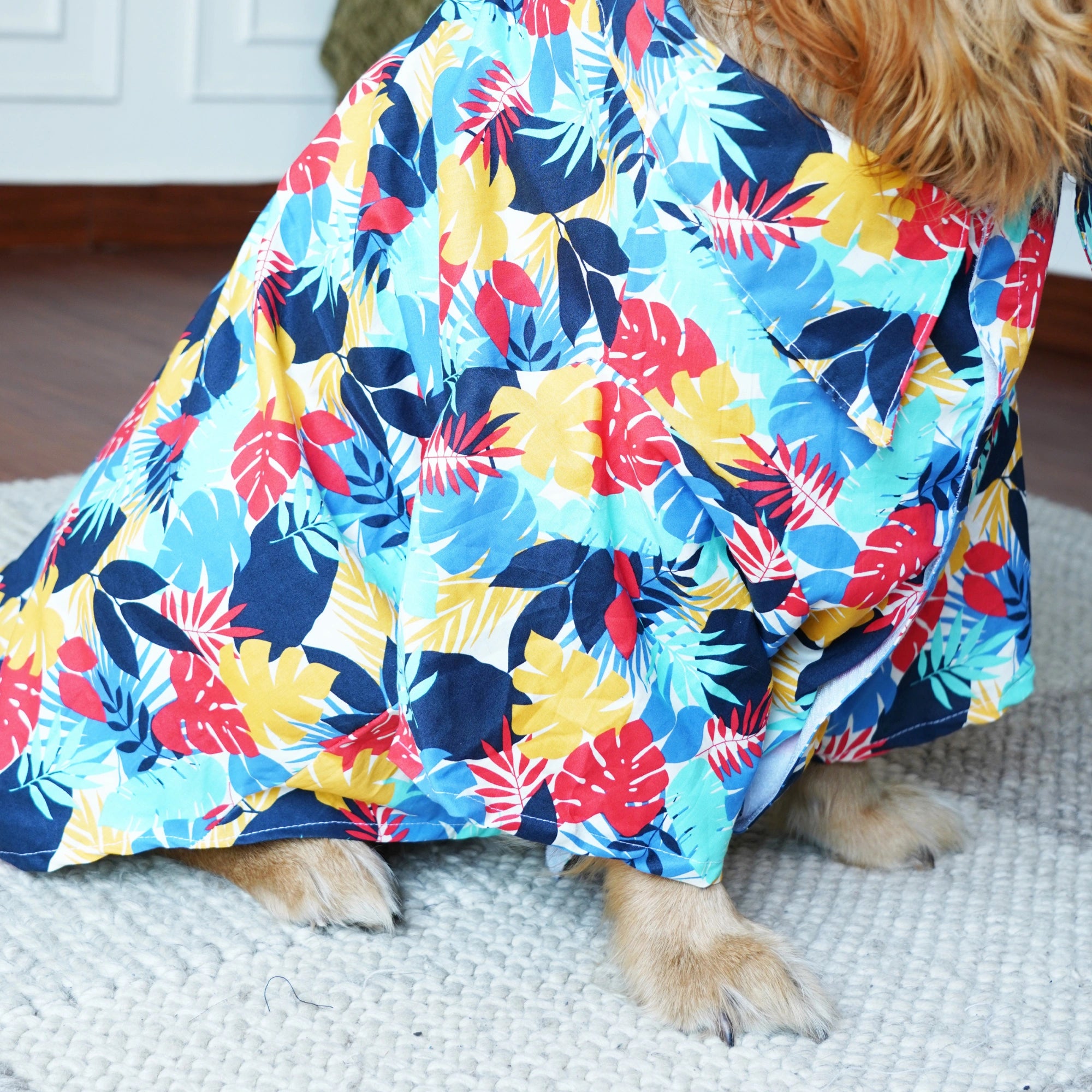 Tropical Floral Dog Shirt – Goa Vibes Breathable Cotton Summer Shirt for Dogs