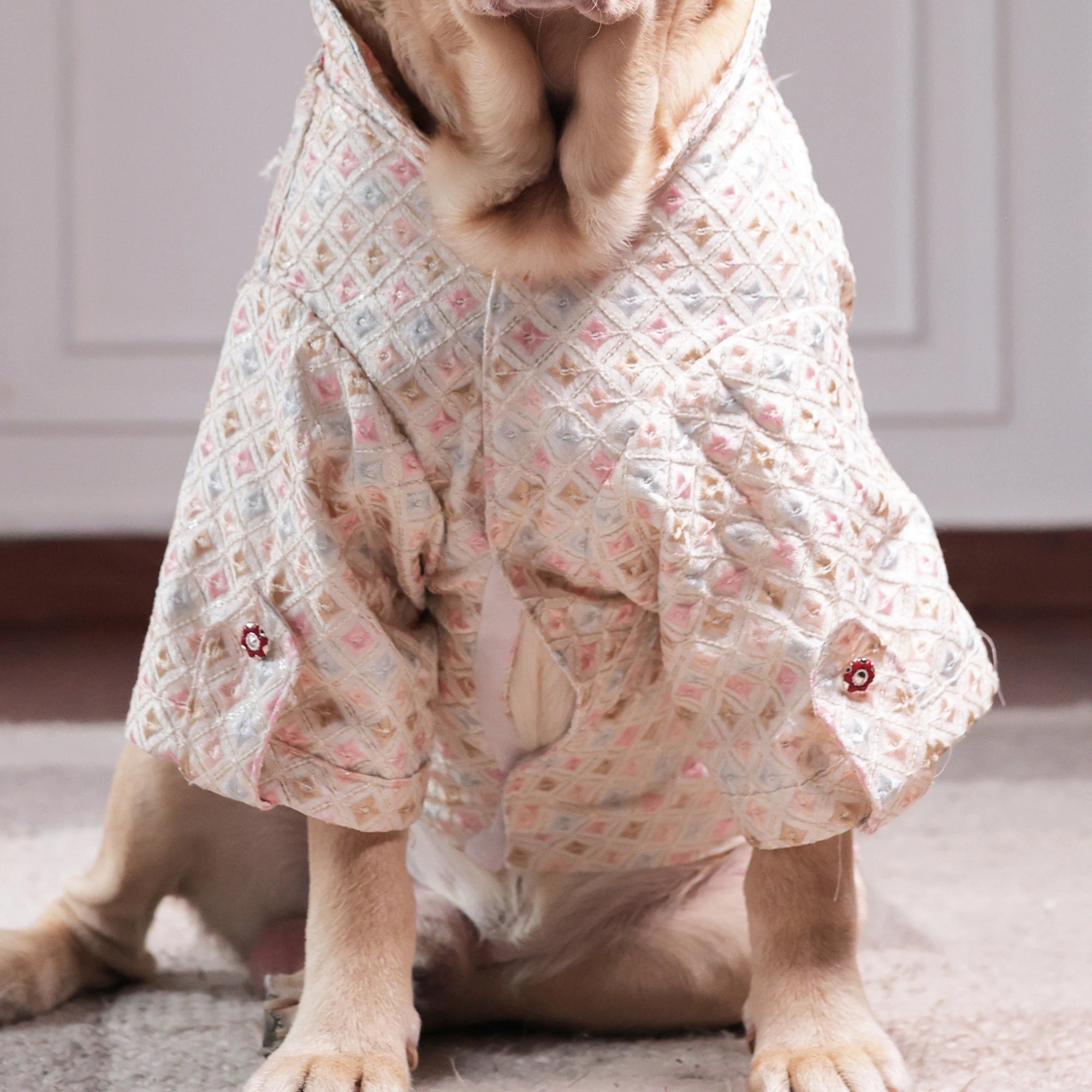 Furryfits Premium Pastel Designer Dog Kurta – Festive Ethnic Wear for Dogs