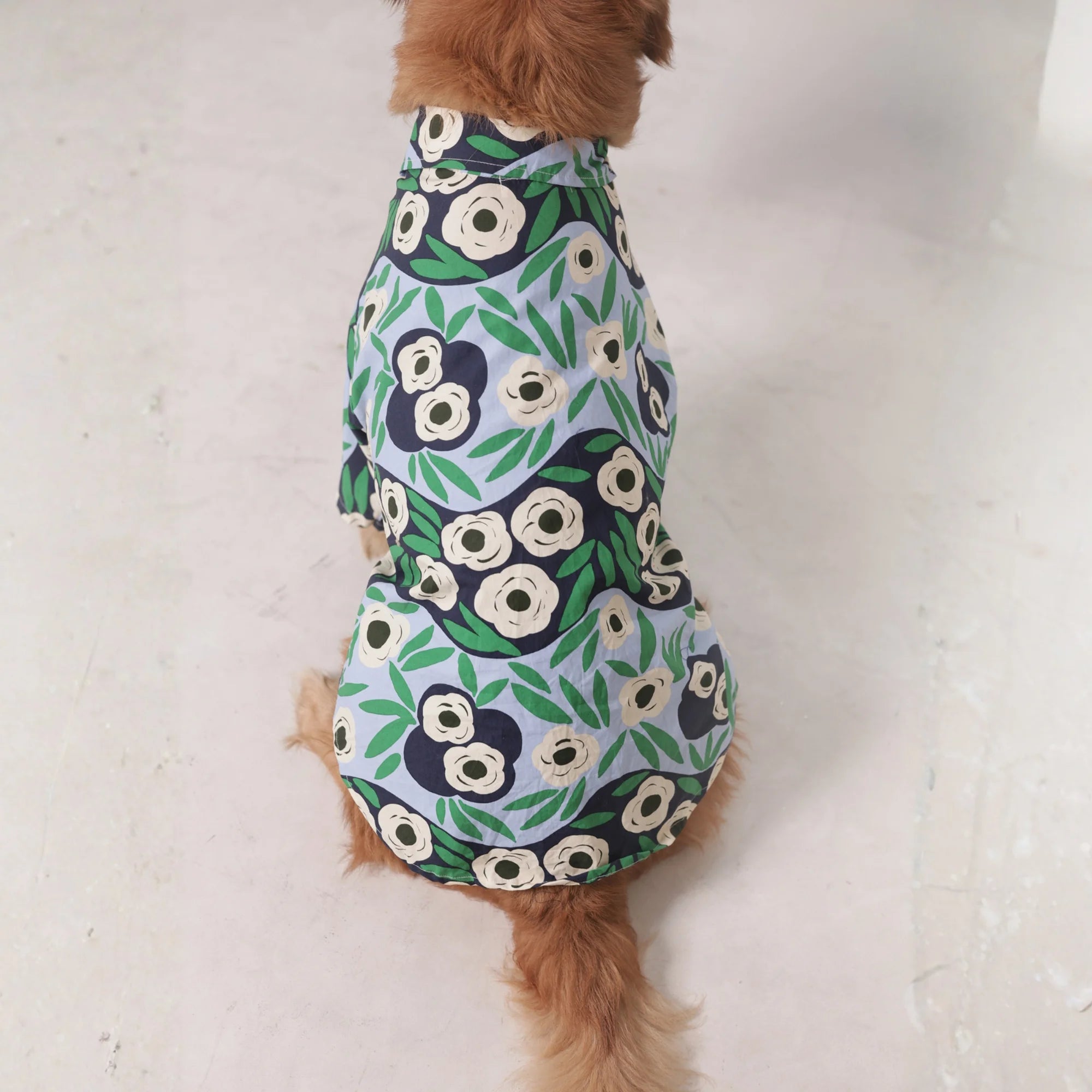 Tropical Bloom Designer Dog Shirt- Floral Summer Casual Outfit