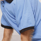 Classic Sky Blue Dog Polo T-Shirt – Smart Casual Collar Shirt for Everyday Wear