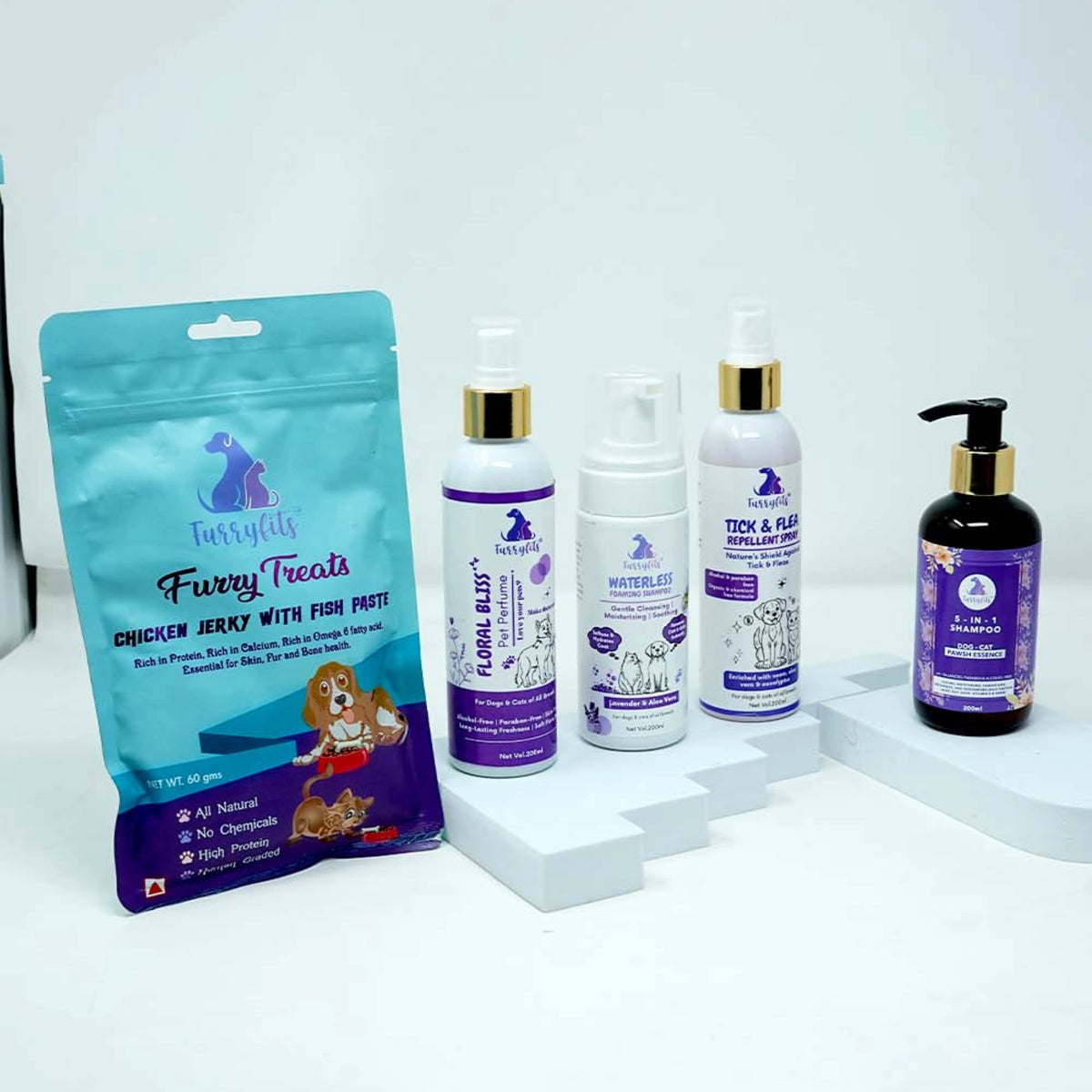 FurryFits Total Care Combo – Treat, Cleanse, Fragrance & Flea Shield