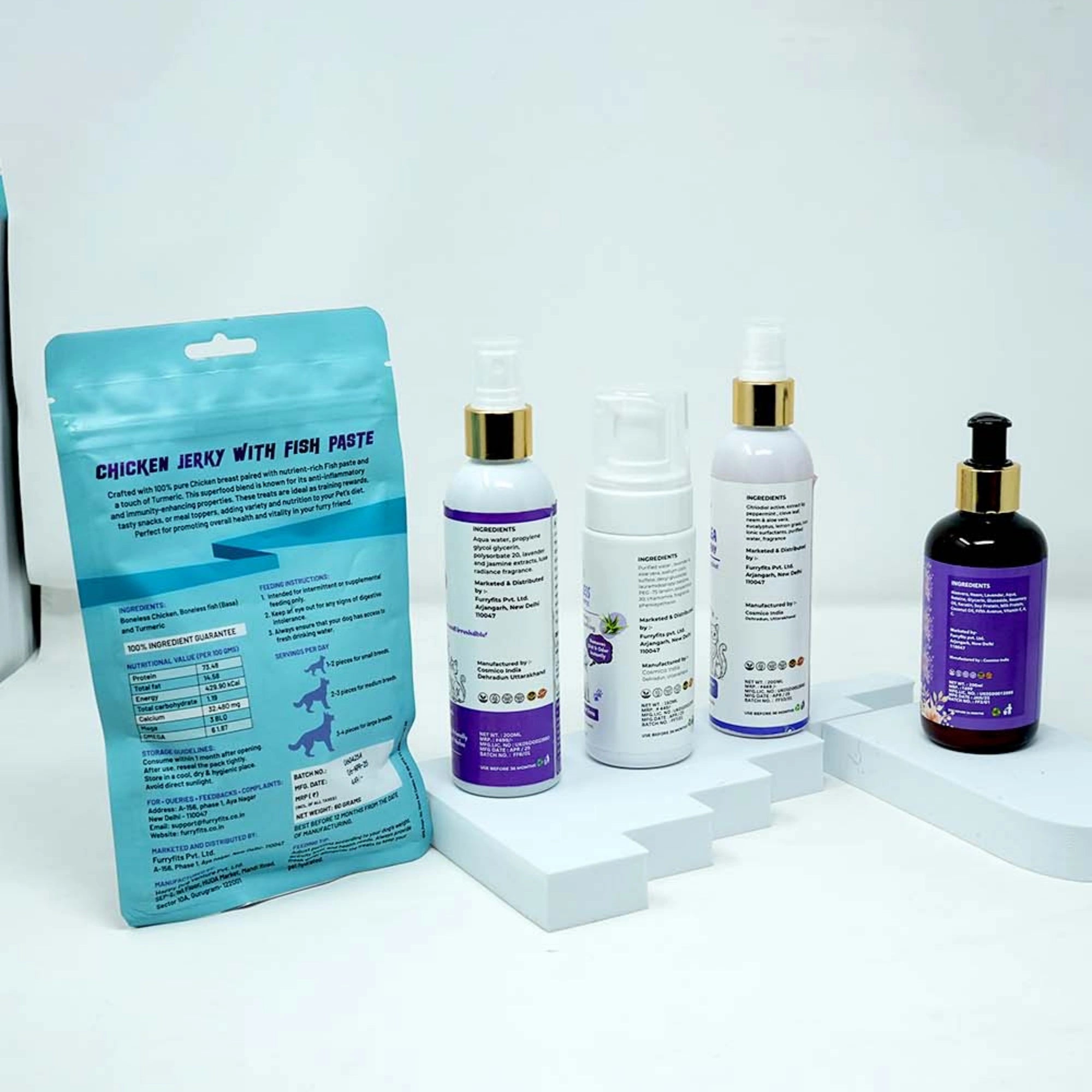 FurryFits Total Care Combo – Treat, Cleanse, Fragrance & Flea Shield