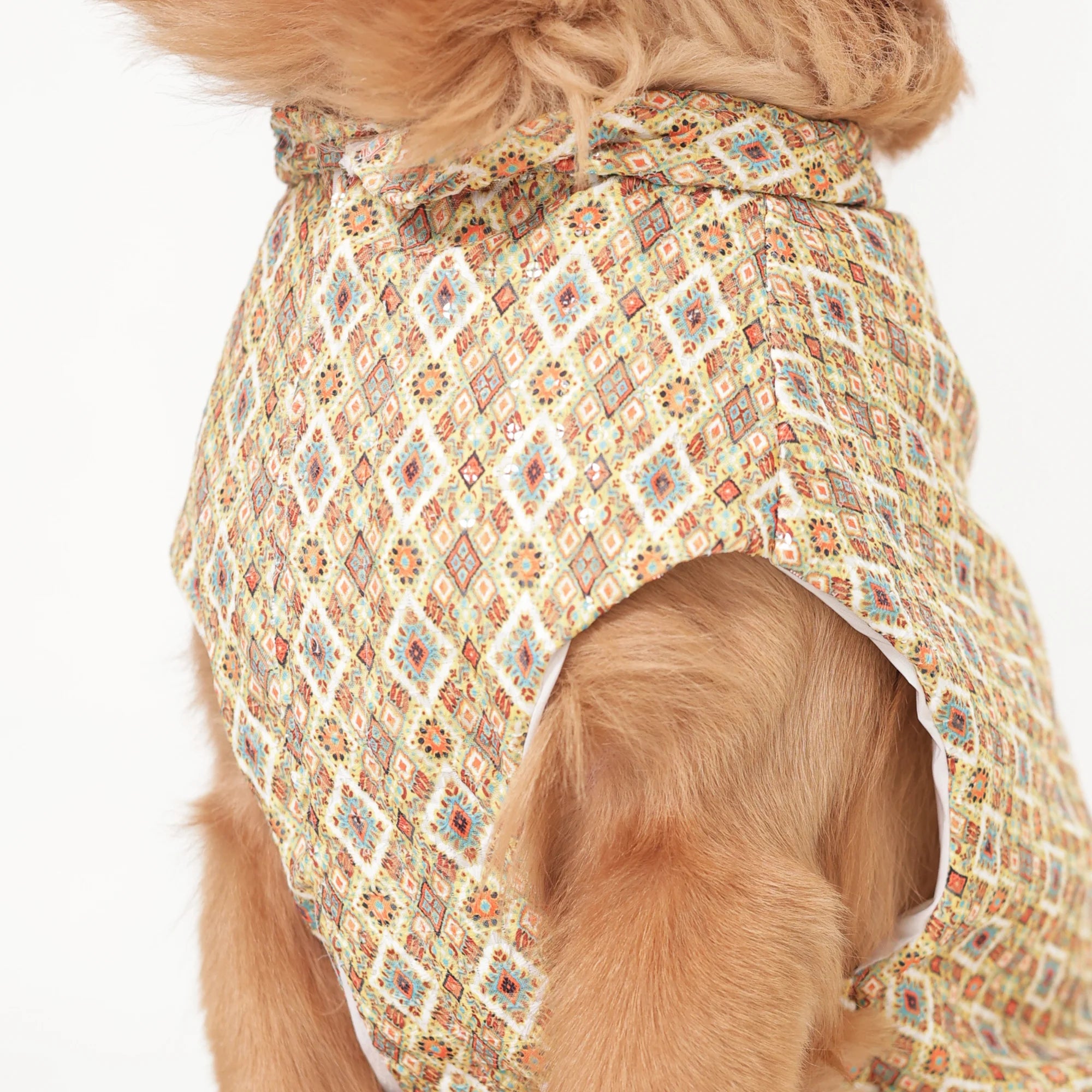 Heritage Print Ethnic Dog Kurta- Lightweight Festive & Party Wear