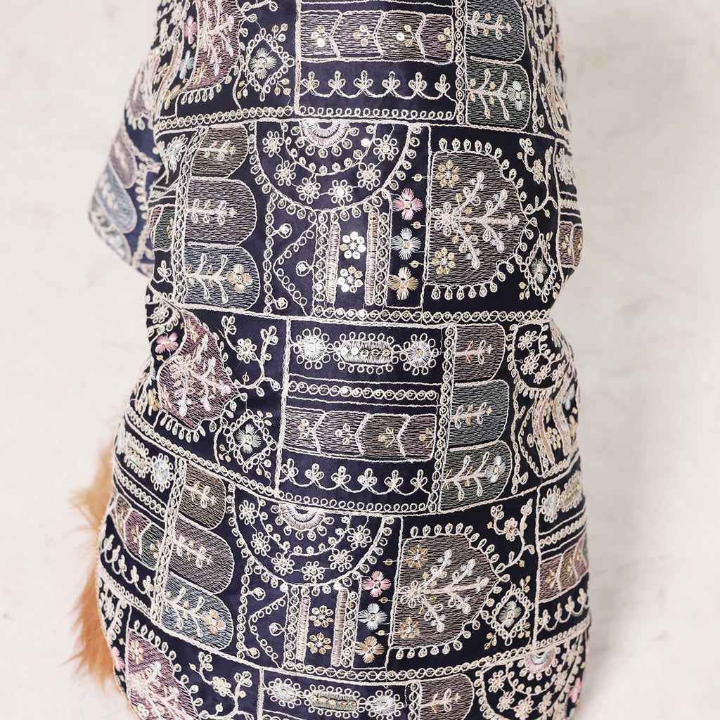 Indigo Royale Wedding Dog Kurta- Designer Full Sleeve Ethnic Outfit