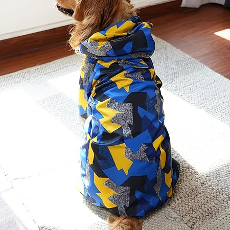 GeoShield Waterproof Dog Raincoat with Hood for Small to Large Dogs