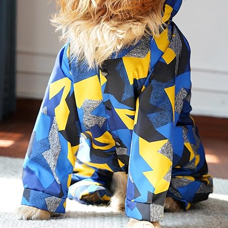 GeoShield Waterproof Dog Raincoat with Hood for Small to Large Dogs