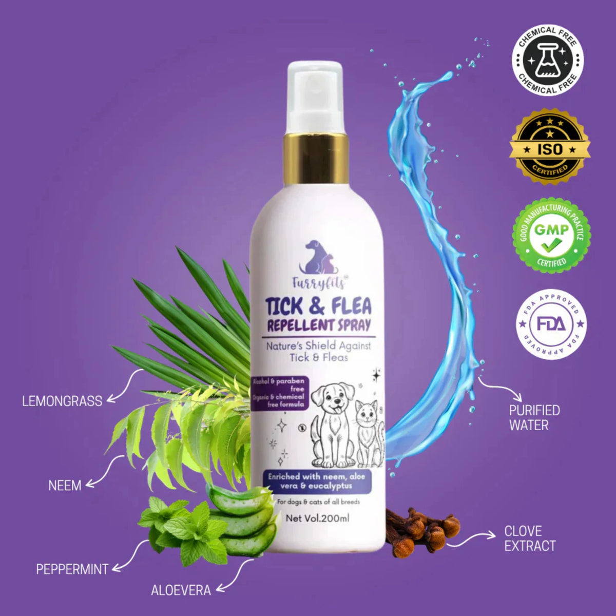 Tick N Flea Shampoo And Repellent Spray
