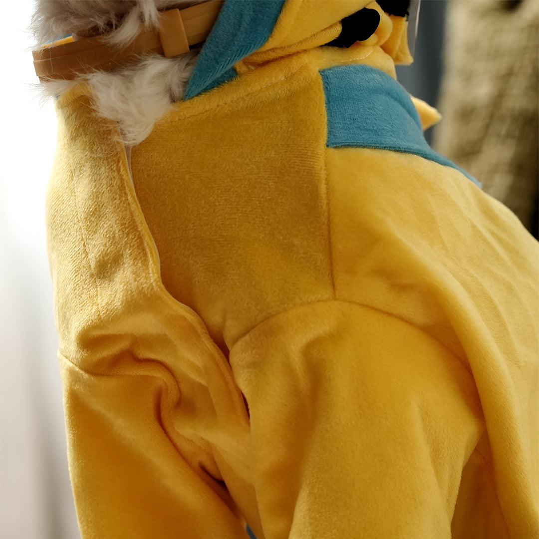 Furryfits Minion Mischief Hoodie – Playful Yellow Winter Pet Hoodie