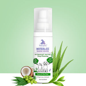 Keep your pet clean and healthy with FurryFits Neem & Tea Tree Waterless Shampoo – a convenient, no-...