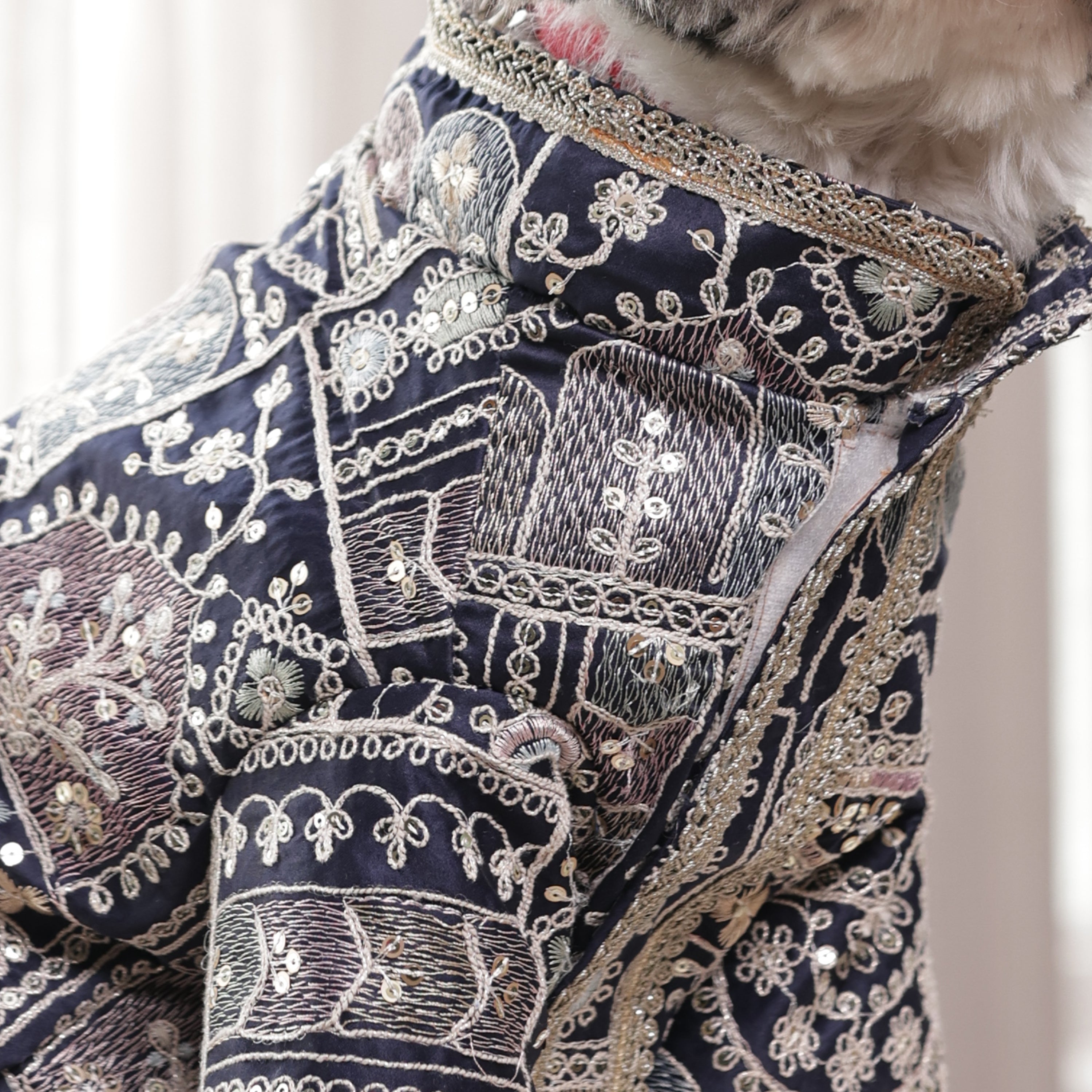 Indigo Royale Wedding Dog Kurta- Designer Full Sleeve Ethnic Outfit