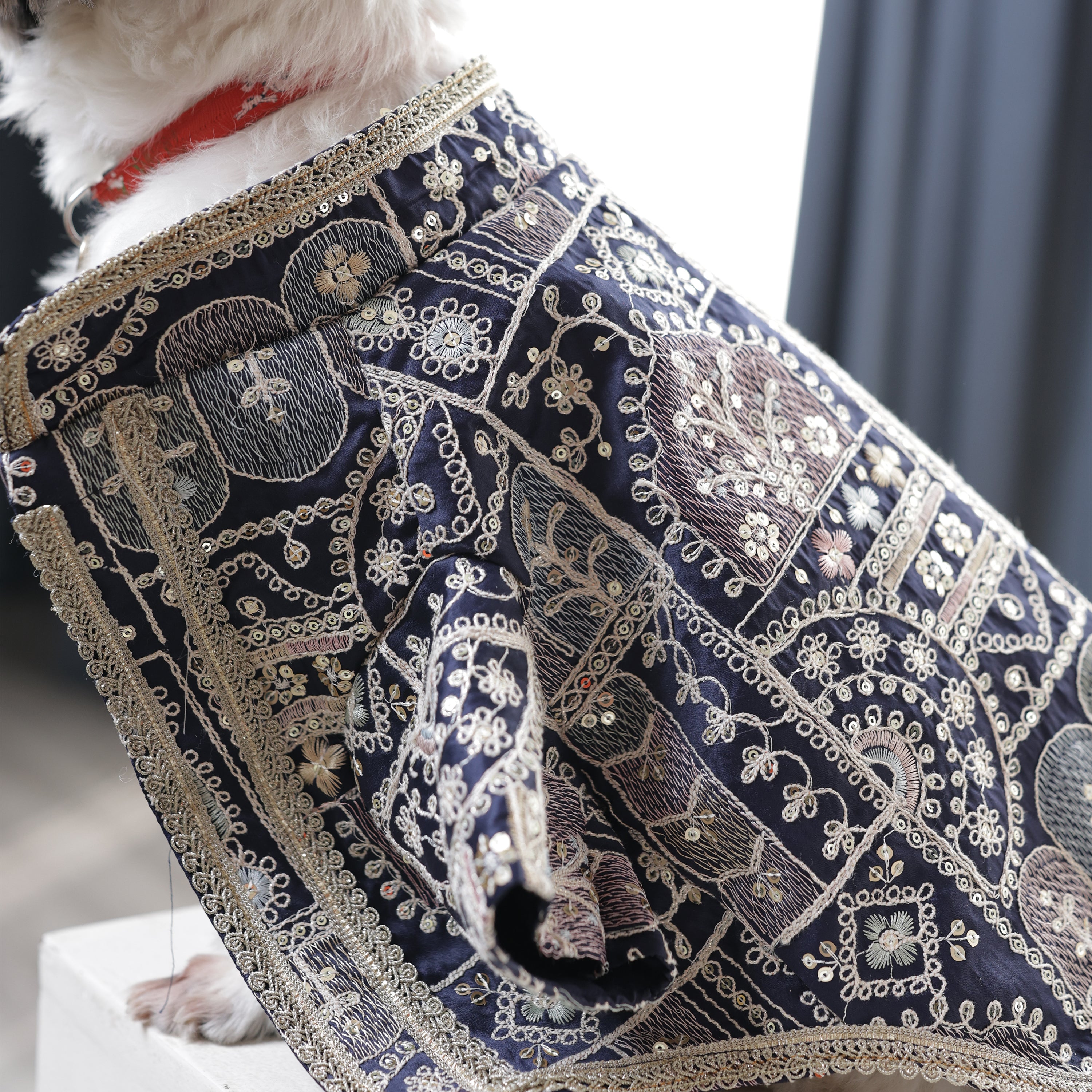 Indigo Royale Wedding Dog Kurta- Designer Full Sleeve Ethnic Outfit