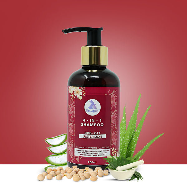 FurryFits 4-in-1 Pet Shampoo - Clean, Condition, Deodorize & Detangle