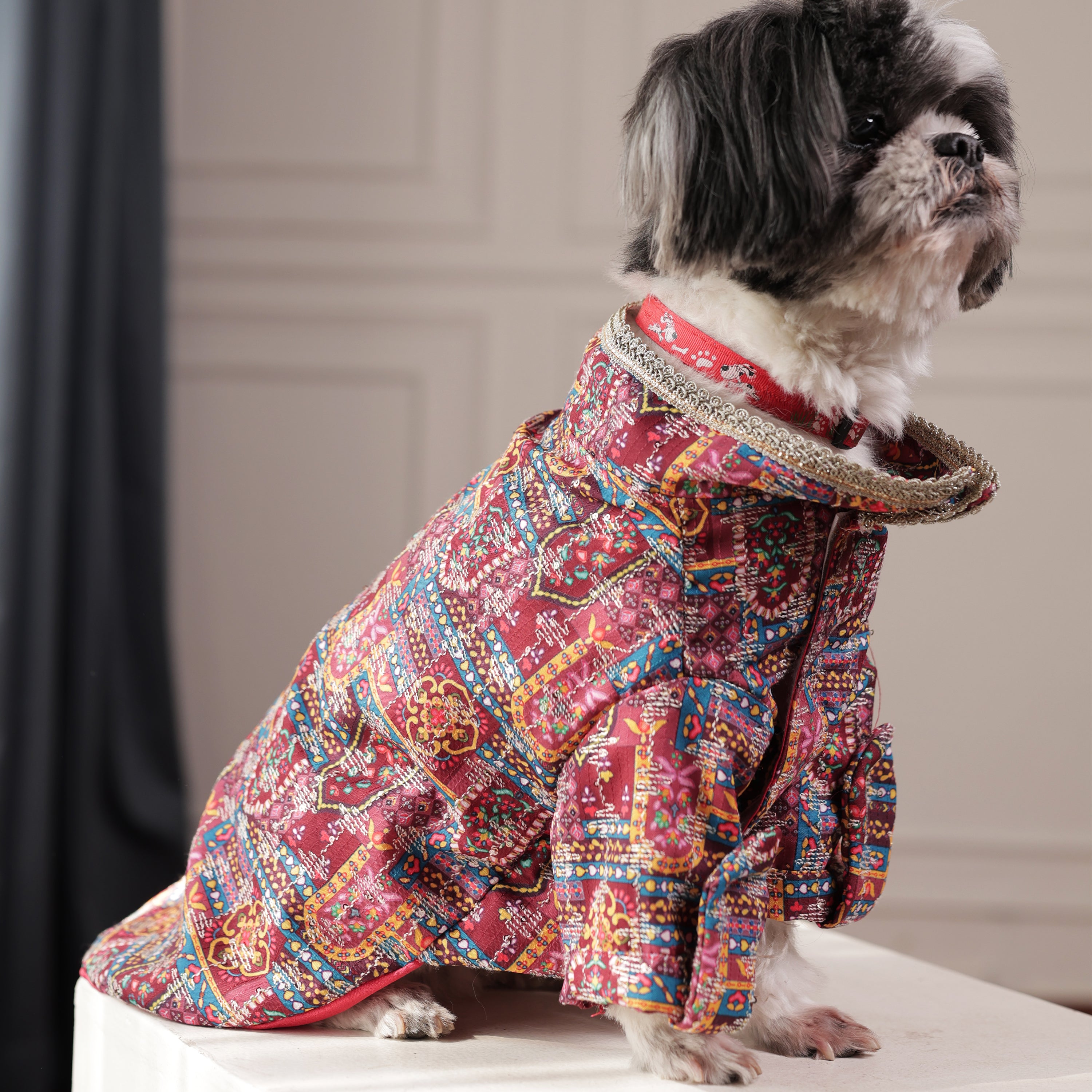 RangMahal Printed Ethnic Dog Kurta- Full Sleeve Wedding & Festive Wear