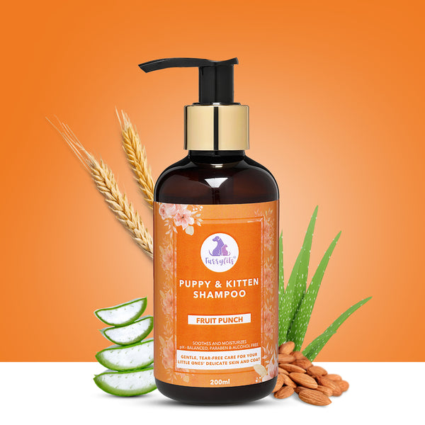 FurryFits Puppy & Kitten Shampoo - 200ml Gentle Care Wash
