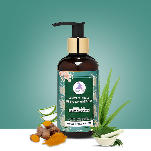 FurryFits Anti Tick & Flea Pet Shampoo - 200ml/500ml for Dogs & Cats