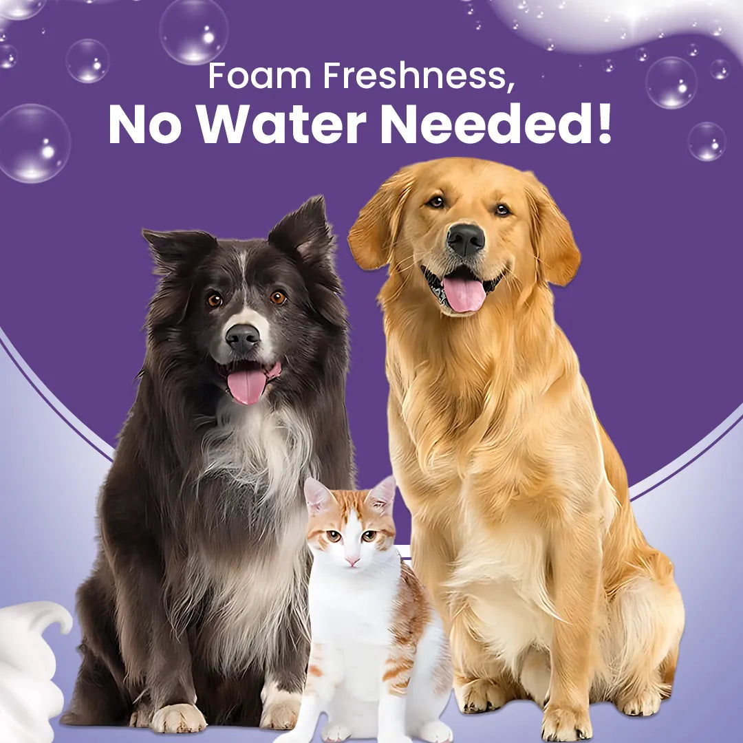 FurryFits Lavender & Aloe Vera Waterless Shampoo - No-Rinse Pet shampoo