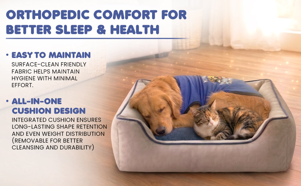 Dog resting on the FurryFits two-tone pet bed